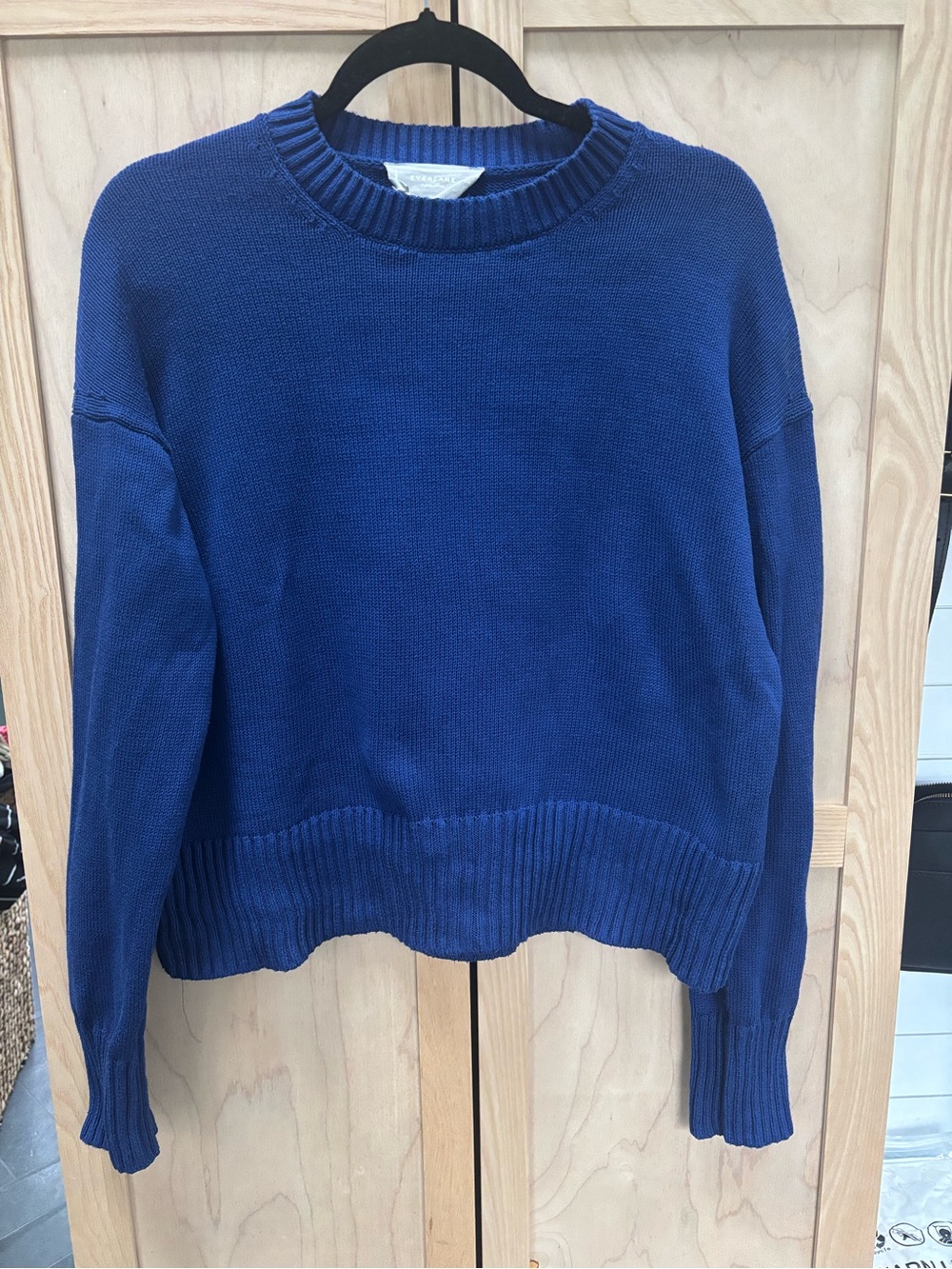 Everlane Women's Crewneck Sweater in Cobalt Blue